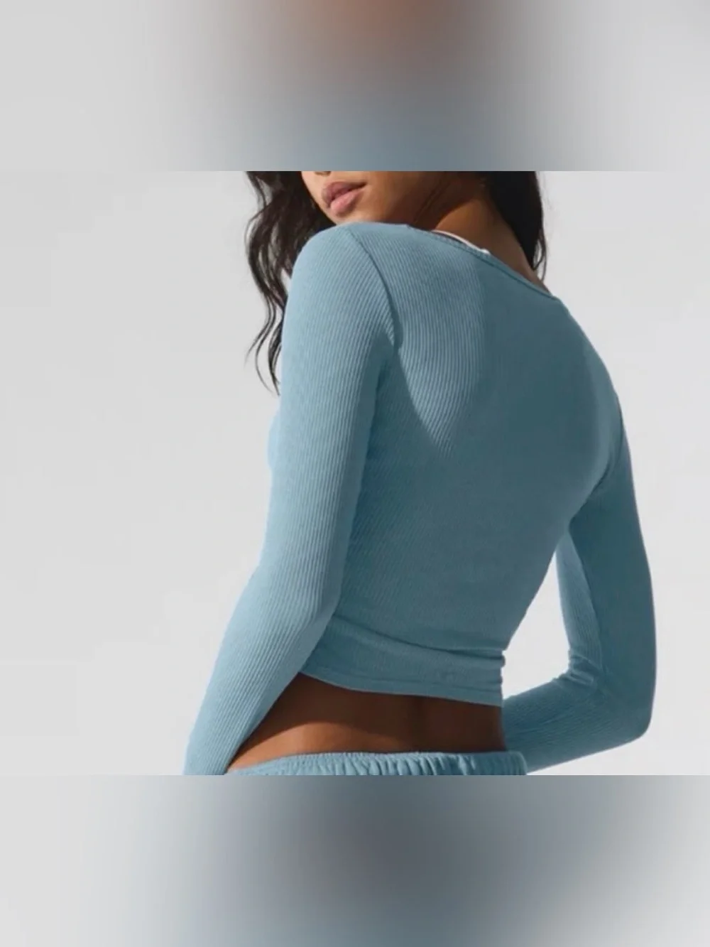 ALO Yoga gathered long sleeve top